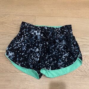 lululemon athletica Black and Mint Athletic Shorts